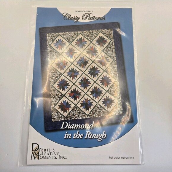 Diamond in the Rough 70"x85" Debbie Caffrey Classy Quilt Patterns New Full Color - Picture 1 of 5